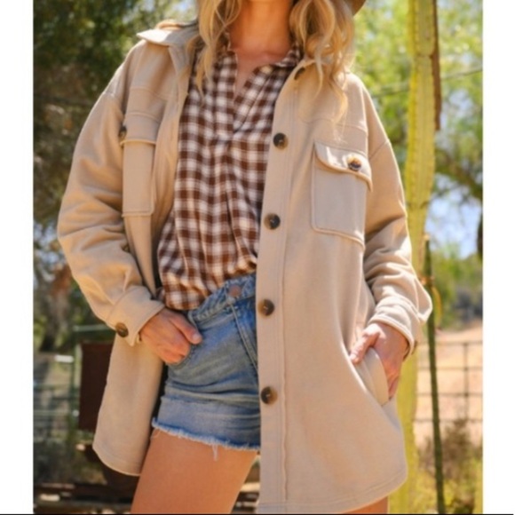 JODIFL Jackets & Blazers - Western Plush Button Up Shirt Jacket Shacket NWT